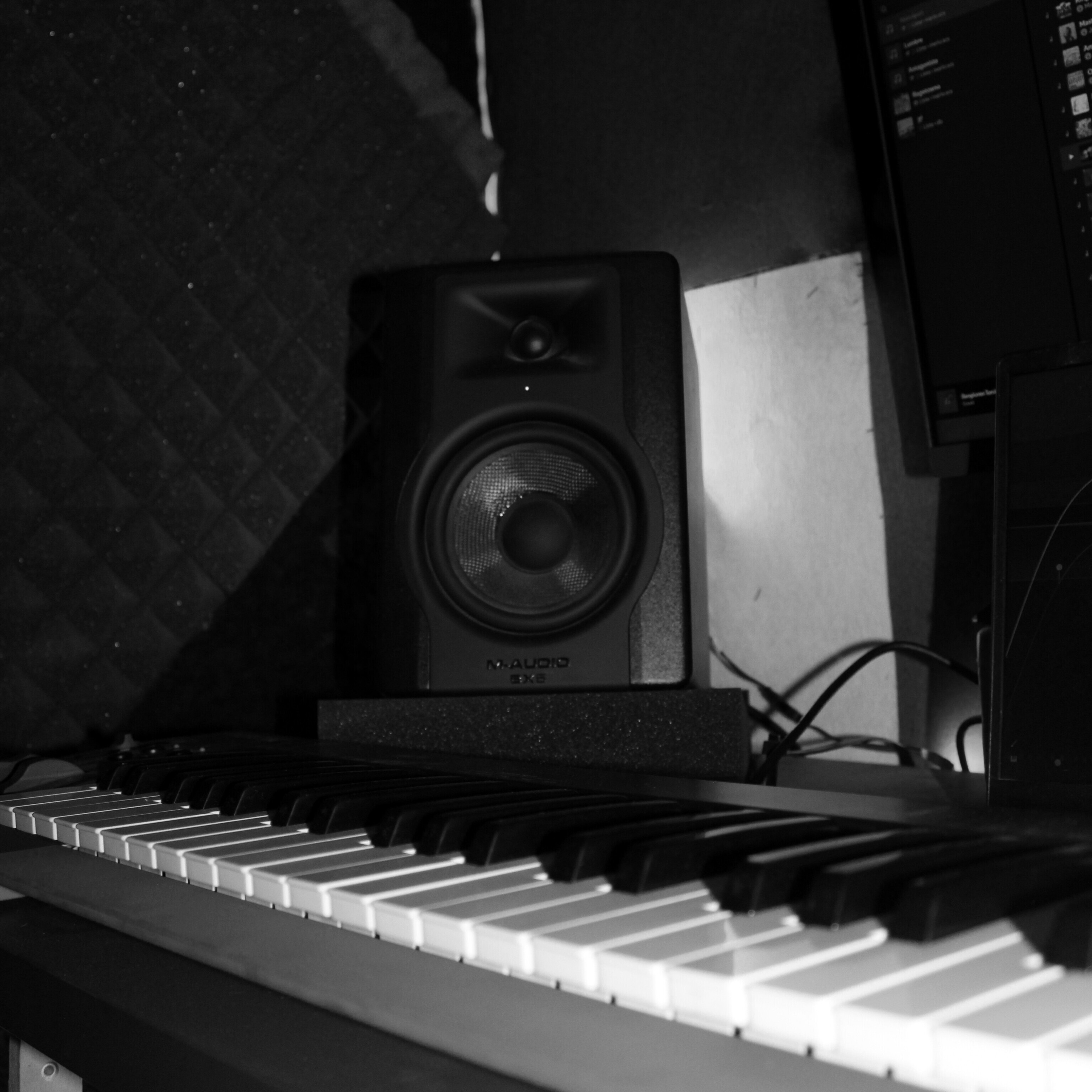 Monitor y teclado MIDI